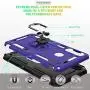 Galaxy A20S Case (Not Fit Galaxy A20/A20E) with HD Screen Protector, Gritup [Military Grade] 360 Degree Rotating Metal Ring Holder Kickstand Armor Bracket Cover Phone Case for Samsung A20S Purple
