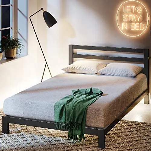Zinus Arnav Modern Studio 10 Inch Platform 2000H Metal Bed Frame with Wooden Slat Support, King Zinus Arnav Modern Studio 10 Inch Platform 2000H Metal Bed Frame with Wooden Slat Support, King