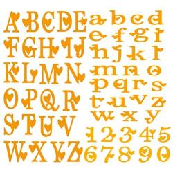 Ioffersuper Set of 3 Metal Alphabet Lowercase/Uppercase Letter with Number Cutting Dies Stencil Template for Card Making, Scrapbooking, Photo Album Embossing DIY Crafts