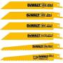 DEWALT Reciprocating Saw Blades, Metal/Wood Cutting Set, 6-Piece (DW4856),Metallic