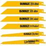 DEWALT Reciprocating Saw Blades, Metal/Wood Cutting Set, 6-Piece (DW4856),Metallic