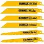 DEWALT Reciprocating Saw Blades, Metal/Wood Cutting Set, 6-Piece (DW4856),Metallic