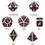 DNDND Glitter Purple Metal Dice Set, Solid Polyhedral DND Metallic Dice with Free Metal Case for Role Polying Game Dungeons and Dragons