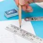 Mr. Pen Steel Rulers, 6, 8, 12, 14 inch Metal Rulers, Pack of 4