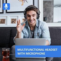 OneOdio Computer Headsets with Microphone - PC Gaming Headphones with Microphone & in-Line Control Mute for Office Zoom Skype Conference Phone Call Laptop Gaming PS4 Online