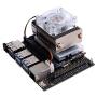 ICE-Tower CPU Cooler (Horizontal), Aluminum Base, Multi-Layer Heat Sinks, 7 Blades LED Fan, Super Heat Dissipation and Colorful Color Fan Backlight, Suitable for Jetson Nano.