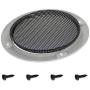 Fielect 3inches Speaker Grill Mesh Decorative Circle Subwoofer Guard Protector Cover Audio Accessories Grey Metal Trim 1Pcs