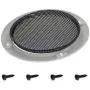 Fielect 3inches Speaker Grill Mesh Decorative Circle Subwoofer Guard Protector Cover Audio Accessories Grey Metal Trim 1Pcs