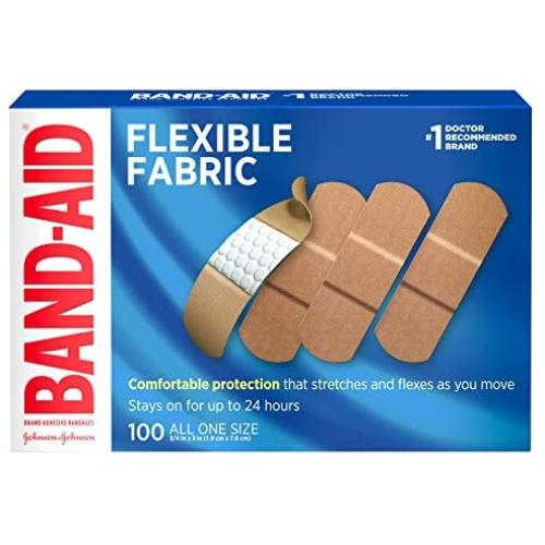 Band-AID Flexible Fabric Adhesive Bandages 3/4 inch X 3 inches 100 each Band-AID Flexible Fabric Adhesive Bandages 3/4 inch X 3 inches 100 each