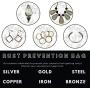 A-ONE Rust Prevention VCI Bags with Resealable Lock Seal Zipper for Jewelry, Metal Protection, Zipper Bags for Rust Proof, 3.2'' X 6'' (20 PCS) + Velvet Bag (Without Tarnish Prevention Function) 2 PCS