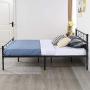 VECELO Black Full Metal Bed Frame with Headboard & Footboard Premium Steel Slat Support No Box Spring Needed Noise-Free Anti-Slip Easy Assembly