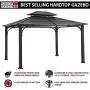 sunjoy 10 x 12 Chatham Steel Hardtop Gazebo sunjoy 10 x 12 Chatham Steel Hardtop Gazebo