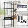 Wire Shelving Unit, NSF 5-Tier Layer Shelf Utility Steel Commercial Grade Storage Shelves 24''L x 14''W x 60''H Heavy Duty Metal Shelves Organizer Rack with Leveling Feet for Kitchen Office Garage, Black Wire Shelving Unit, NSF 5-Tier Layer Shelf Utility Steel Commercial Grade Storage Shelves 24''L x 14''W x 60''H Heavy Duty Metal Shelves Organizer Rack with Leveling Feet for Kitchen Office Garage, Black