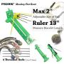 PSKOOK Paracord Bracelet Jig Kit Paracord Tool Kit Adjustable Length Weaving DIY Craft Maker Tool 4'' to 13 Solid Steel Accessories(Green)