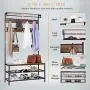 VIVOHOME 5-in-1 Entryway Hall Tree, Industrial Stand Organizer with Shoe Bench, Vintage MDF Wood Furniture with Stable Metal Frame VIVOHOME 5-in-1 Entryway Hall Tree, Industrial Stand Organizer with Shoe Bench, Vintage MDF Wood Furniture with Stable Metal Frame