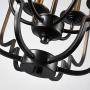 Saint Mossi Black Farmhouse Chandelier with 6 Lights,Lantern Metal Pendant Lighting for Dining Room,Living Room,Kitchen,Foyer,W23''x H26'' with Adjustable Chain
