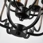 Saint Mossi Black Farmhouse Chandelier with 6 Lights,Lantern Metal Pendant Lighting for Dining Room,Living Room,Kitchen,Foyer,W23''x H26'' with Adjustable Chain