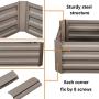 Metal Raised Garden Bed Planter Box Kits for Vegetables Outdoor, Gray, Steel, 8x4 ft