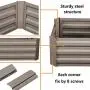 Metal Raised Garden Bed Planter Box Kits for Vegetables Outdoor, Gray, Steel, 8x4 ft Metal Raised Garden Bed Planter Box Kits for Vegetables Outdoor, Gray, Steel, 8x4 ft