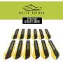 White Kaiman 12 Pack Utility Knife w/Retractable Razor Blades ~ Self Locking Handle and Snap Away Tool for Extended Life Blades ~ 18mm Blade Box Cutter (Yellow-Upgrade) White Kaiman 12 Pack Utility Knife w/Retractable Razor Blades ~ Self Locking Handle and Snap Away Tool for Extended Life Blades ~ 18mm Blade Box Cutter (Yellow-Upgrade)