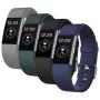 Fondenn Bands Compatible with Fitbit Charge 2 for Women and Men (4 Pack), Classic Adjustable Soft Silicone Sport Strap Replacement Wristband for Fitbit Charge 2