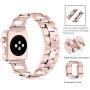 OULUCCI Stainless Steel Band Compatible Apple Watch Band 40mm 38mm Women Iwatch Gold Series 5 4 3, Accessories Metal Wristband D-Shape Sport Strap GOLD (No Tool Needed)