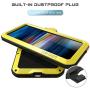 Sony Xperia 10 Case,Bpowe Armor Tank Aluminum Metal Gorilla Glass Shockproof Military Heavy Duty Sturdy Protector Cover Hard Case for Sony Xperia 10 (Yellow, Xperia 10)