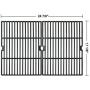Music City Metals 66162 Gloss Cast Iron Cooking Grid Replacement for Select Grill Chef and Grill Master Gas Grill Models, Set of 2