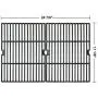 Music City Metals 66162 Gloss Cast Iron Cooking Grid Replacement for Select Grill Chef and Grill Master Gas Grill Models, Set of 2