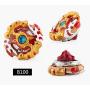 RGoal Bey Battle Burst Gyro Attack Blades Metal Fusion Evolution Combination with Starter Battle Arena, Launchers & Includes 4 Battling Metal Gyro Blades(4in1)