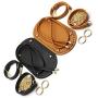 joyMerit 6Pcs PU Leather Crochet Bag Bottom Shaper Bag Strap Metal Hardware Bag Making Parts DIY Knitting Crochet Handbag Nail Bottom Shaper Pad - Brown