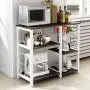sogesfurniture 3-Tier Kitchen Bakers Rack Utility Shelf Microwave Stand with Storage and Drawer Storage Cart Workstation Shelf,Black BHUS-W5S-BK sogesfurniture 3-Tier Kitchen Bakers Rack Utility Shelf Microwave Stand with Storage and Drawer Storage Cart Workstation Shelf,Black BHUS-W5S-BK