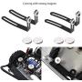 Dilwe RC Car Shell Body Mount L-Bracket, 4Pcs Metal Shell Body Mount L-Bracket with Magnet for Axial SCX10 1/10 Scale RC Crawler Black RC Accessory