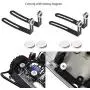 Dilwe RC Car Shell Body Mount L-Bracket, 4Pcs Metal Shell Body Mount L-Bracket with Magnet for Axial SCX10 1/10 Scale RC Crawler Black RC Accessory