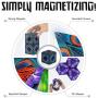 SHASHIBO - The Shape Shifting Box (36 Rare Earth Magnets) - STEM/STEAM Fidget, Geometric 3D Transforming Magnetic Box Magic Cube (Wings)