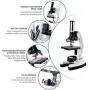 AmScope 120X-1200X 52-pcs Kids Beginner Microscope STEM Kit with Metal Body Microscope, Plastic Slides + PS25 Prepared Microscope Slide Set for Basic Biological Science Education, 25 Slides AmScope 120X-1200X 52-pcs Kids Beginner Microscope STEM Kit with Metal Body Microscope, Plastic Slides + PS25 Prepared Microscope Slide Set for Basic Biological Science Education, 25 Slides