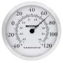 REOTEMP WT12 12 Inch Modern Analog Wall Thermometer with Brushed Aluminum Metal Bezel and Glass Lens