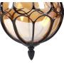 IJ INJUICY Outdoor Hanging Lamp Lantern, Waterproof Pendant Lighting Fixture in Painted Metal with Glass Globe, Exterior Ceiling Light for Porch, Entryway,Restaurant 9.1'' (Black)
