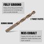 Hymnorq Metric 1.0-10 mm Straight Shank M35 Grade Cobalt Steel Jobber Length Twist Drill Bits Set of 19pcs for Metals, Packed in Indexed Metal Case