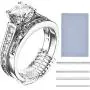 Frienda 16 Pieces Ring Sizer Adjuster for Loose Rings with Silver Polishing Cloth, 4 Sizes