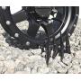Wheel Accessories Parts Set of 24 Black Spiked Solid Metal Lug Nuts M14x2.0 Thread 4.4 Inch Tall Closed End Bulge Acorn Spike Lug Nut 1 Long Socket Key