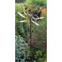 Stanwood Wind Sculpture: Kinetic Copper Wind Sculpture Dual Spinner - Dancing Willow Leaves Stanwood Wind Sculpture: Kinetic Copper Wind Sculpture Dual Spinner - Dancing Willow Leaves