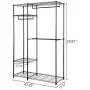 Heavy Duty Clothing Garment Rack Wire Shelving Closet Clothes Stand Rack Double Rod Wardrobe Metal Storage Rack Freestanding Cloth Armoire Organizer (1 Pack) Heavy Duty Clothing Garment Rack Wire Shelving Closet Clothes Stand Rack Double Rod Wardrobe Metal Storage Rack Freestanding Cloth Armoire Organizer (1 Pack)