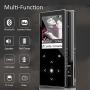 MP3 Player with Bluetooth,CCHKFEI 16GB Portable Music Player with Touch Button/1.8TFT Screen,Built in Speaker, FM Radio,Voice Recorder Metal Shell Supports up to 128GB,for Running Jogging
