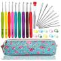 WooCrafts Large-Eye Blunt Needles Yarn Knitting Plus Crochet Hooks Set with Case,Ergonomic Handle Crochet Hooks Needles for Arthritic Hands.Best Gift! WooCrafts Large-Eye Blunt Needles Yarn Knitting Plus Crochet Hooks Set with Case,Ergonomic Handle Crochet Hooks Needles for Arthritic Hands.Best Gift!