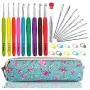 WooCrafts Large-Eye Blunt Needles Yarn Knitting Plus Crochet Hooks Set with Case,Ergonomic Handle Crochet Hooks Needles for Arthritic Hands.Best Gift! WooCrafts Large-Eye Blunt Needles Yarn Knitting Plus Crochet Hooks Set with Case,Ergonomic Handle Crochet Hooks Needles for Arthritic Hands.Best Gift!