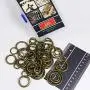 60Pcs Multi-Purpose Metal O Ring Non-Welded Rounde Ring for Macrame, Camping Belt, Dog Leashes, Hardware, Bags and More Craft Project - 13mm, 16mm,19mm, 26mm, 32mm