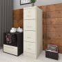 Scranton and Co 22'' Deep 4 Drawer Letter File Cabinet in Putty, Fully Assembled