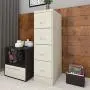 Scranton and Co 22'' Deep 4 Drawer Letter File Cabinet in Putty, Fully Assembled Scranton and Co 22'' Deep 4 Drawer Letter File Cabinet in Putty, Fully Assembled