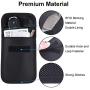 Faraday Bag for Key Fob, Wisdompro RFID Key Fob Protector RF Car Signal Blocking, Anti-Theft Pouch, Anti-Hacking Case Blocker - Black